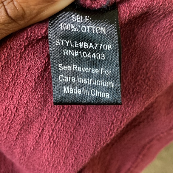 Blu Pepper Ruffle Sleeve Floral Embroidered Maroon Sweater Style BA7708 M - Picture 6 of 9